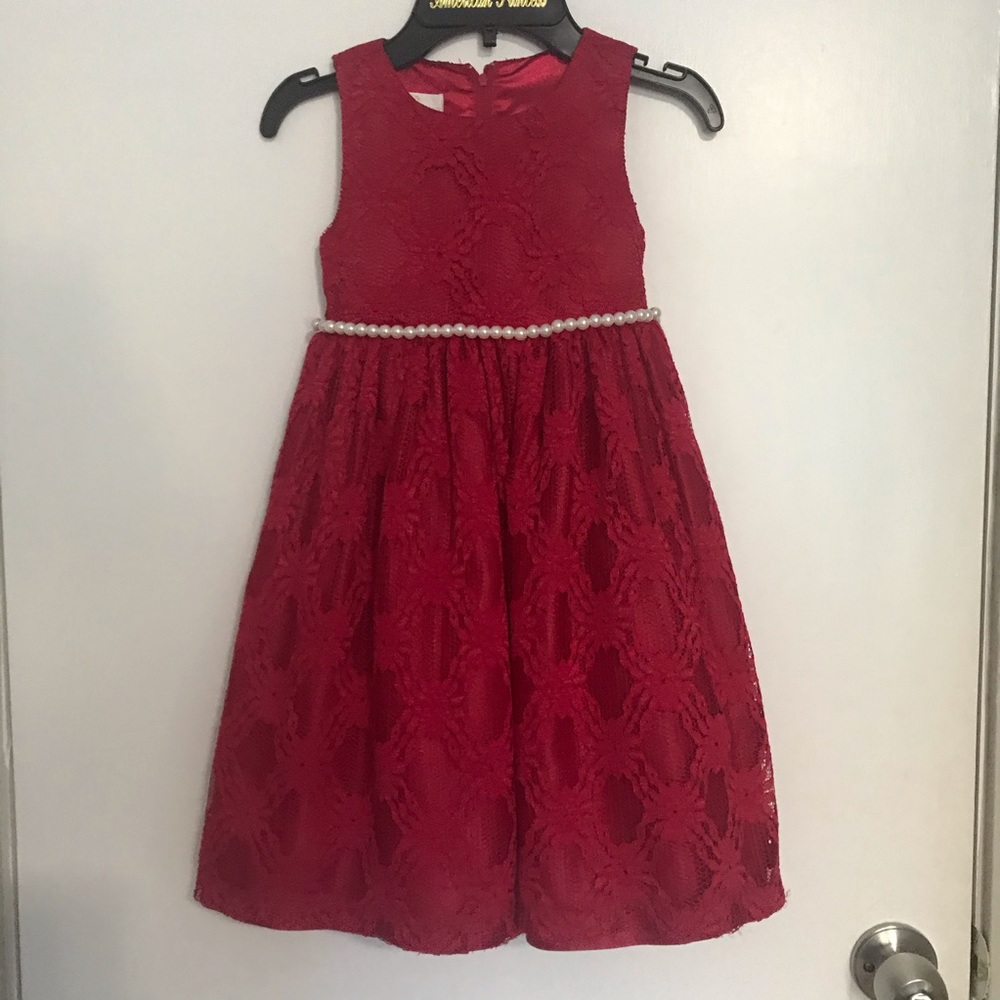 Toddler Girls Res Lace / Pearl Party Dress